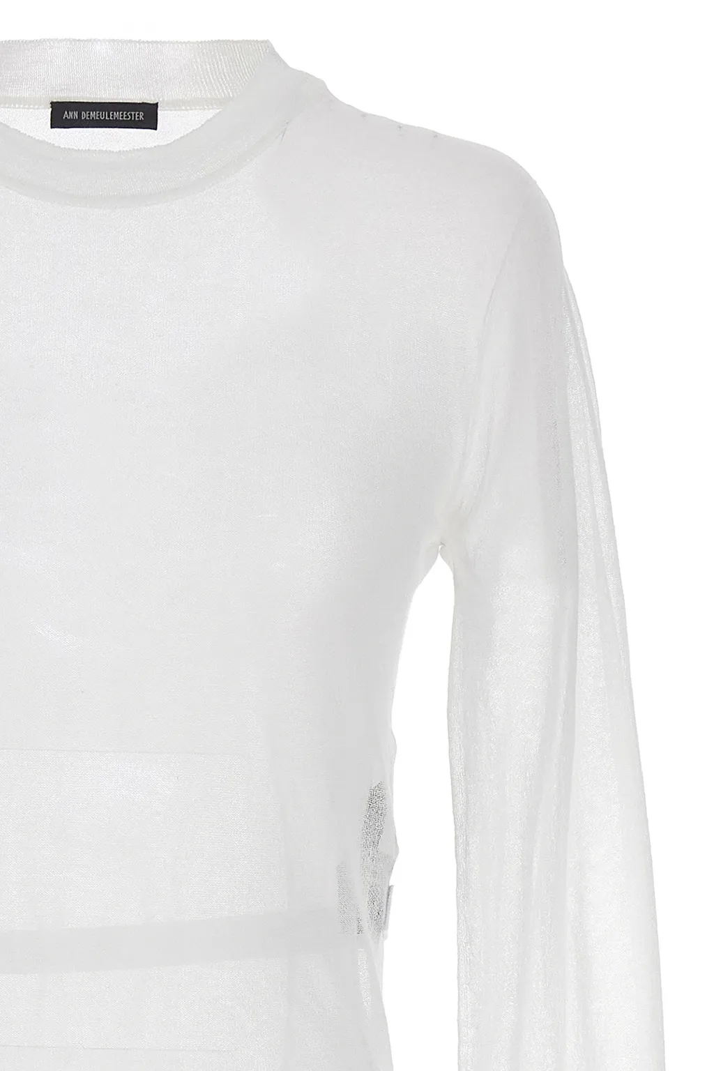 Ann Demeulemeester Blion Sheer Lace-Up Detailed Sweater