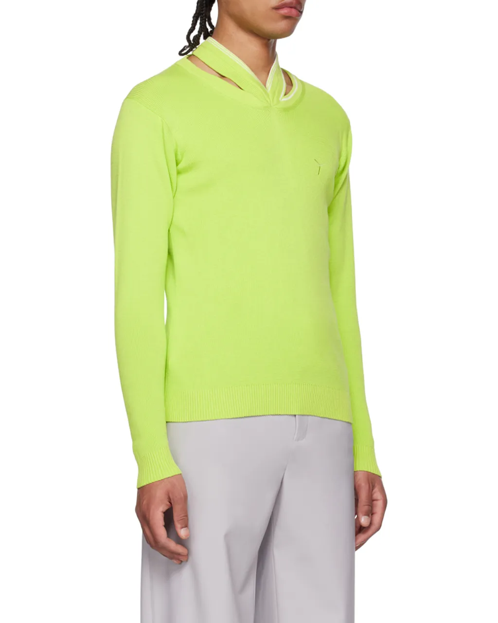 Hollow-Out Design Of Long-Sleeved Knitted Sweater