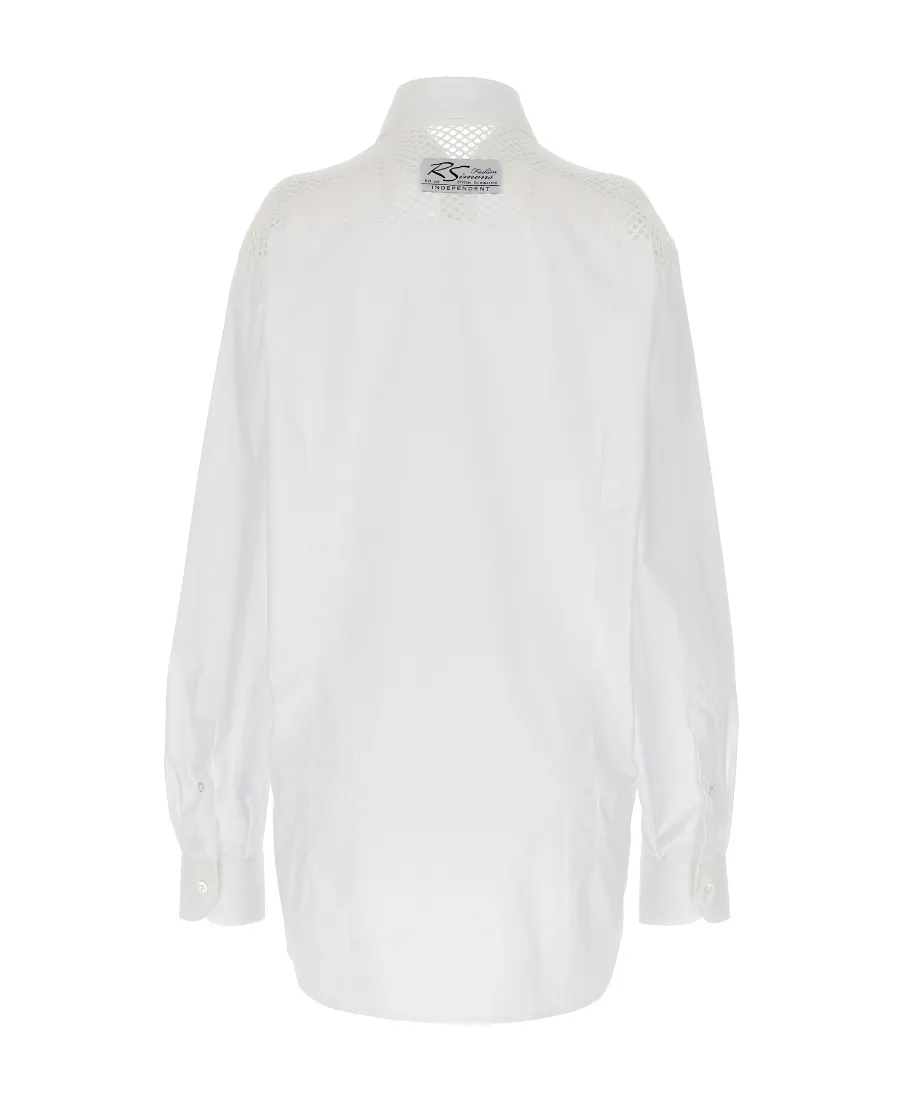 Raf Simons Mesh Detailed Buttoned Shirt