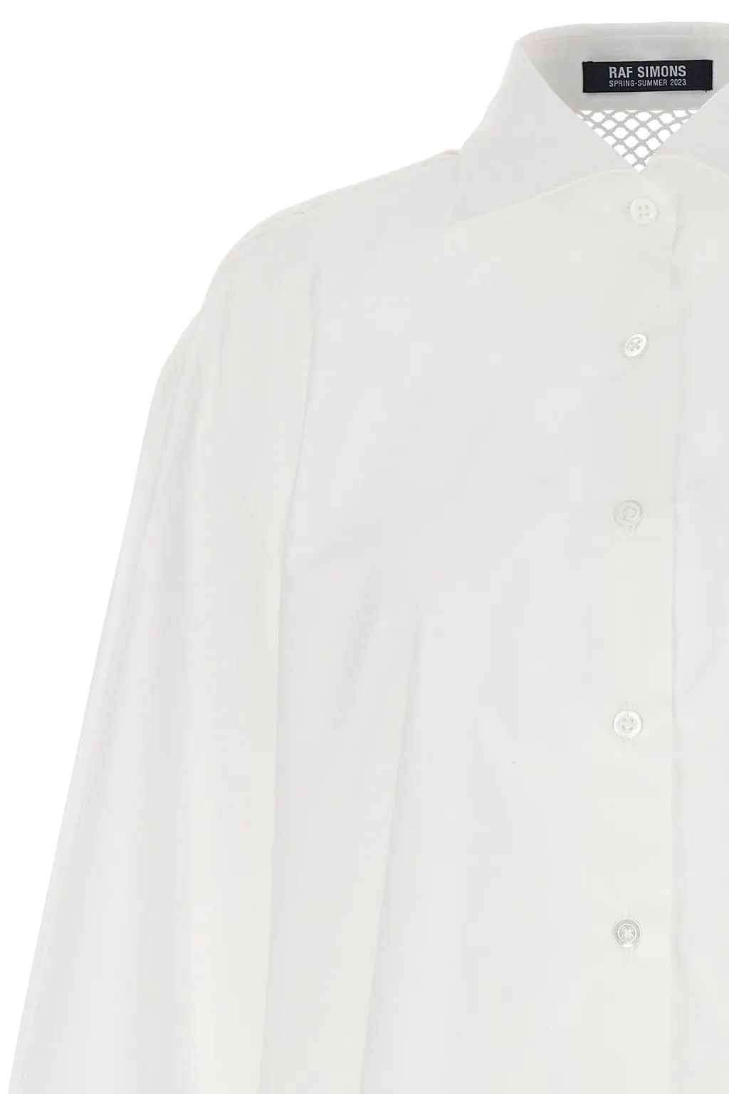 Raf Simons Mesh Detailed Buttoned Shirt