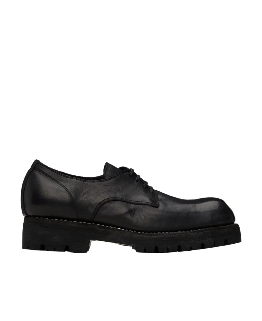 Square-Toed Lace-Up Casual Shoes