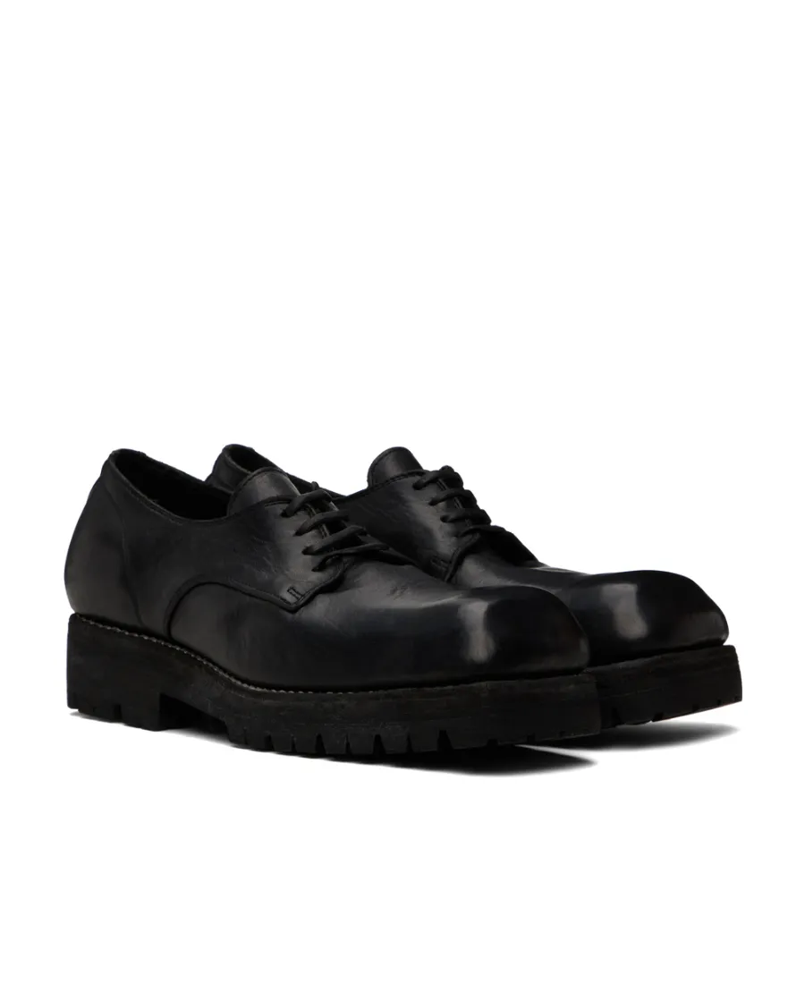 Square-Toed Lace-Up Casual Shoes