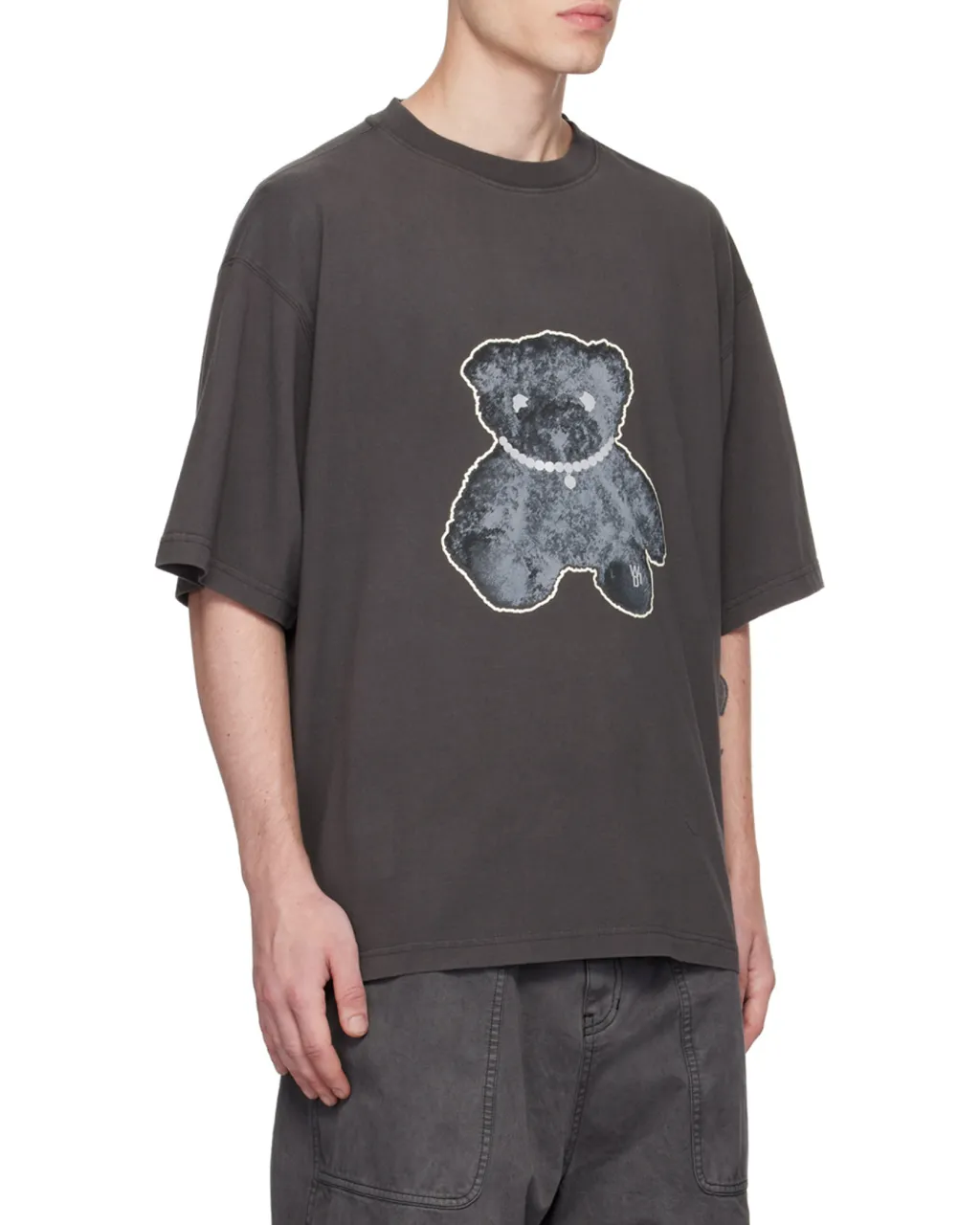 Necklace Teddy-Print Cotton T-Shirt