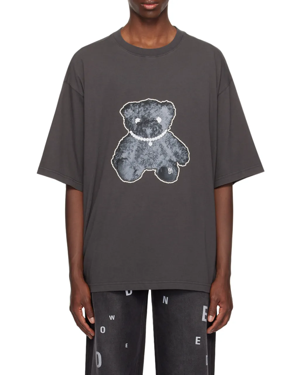 Necklace Teddy-Print Cotton T-Shirt