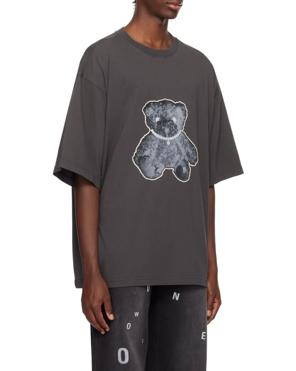 Necklace Teddy-Print Cotton T-Shirt