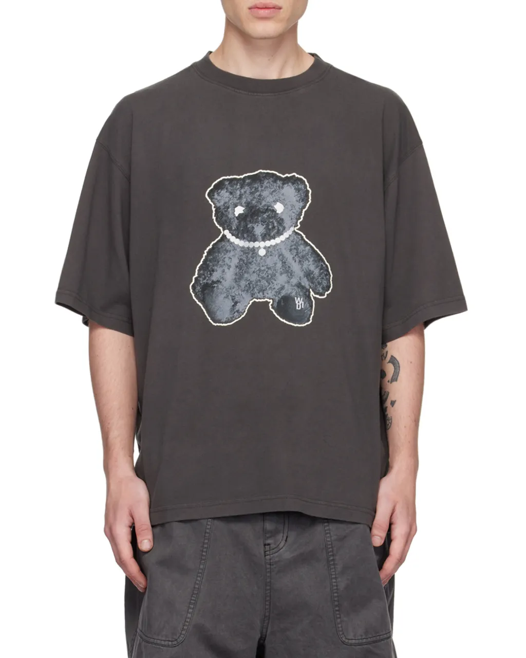 Necklace Teddy-Print Cotton T-Shirt