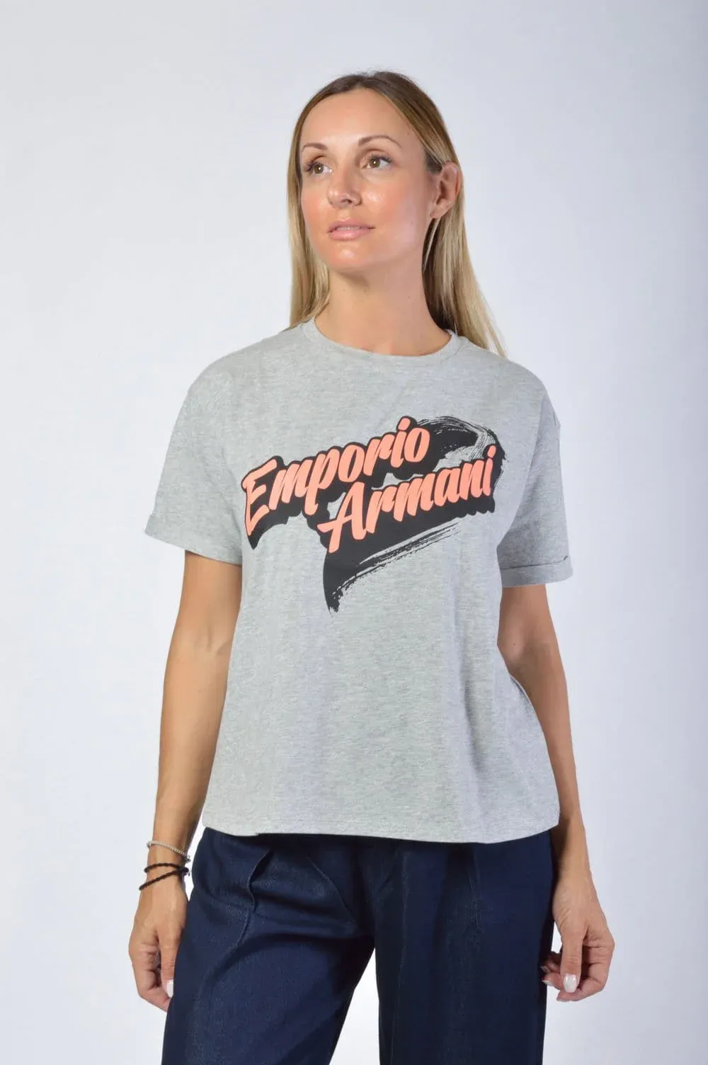 Round Collar Logo T-Shirt