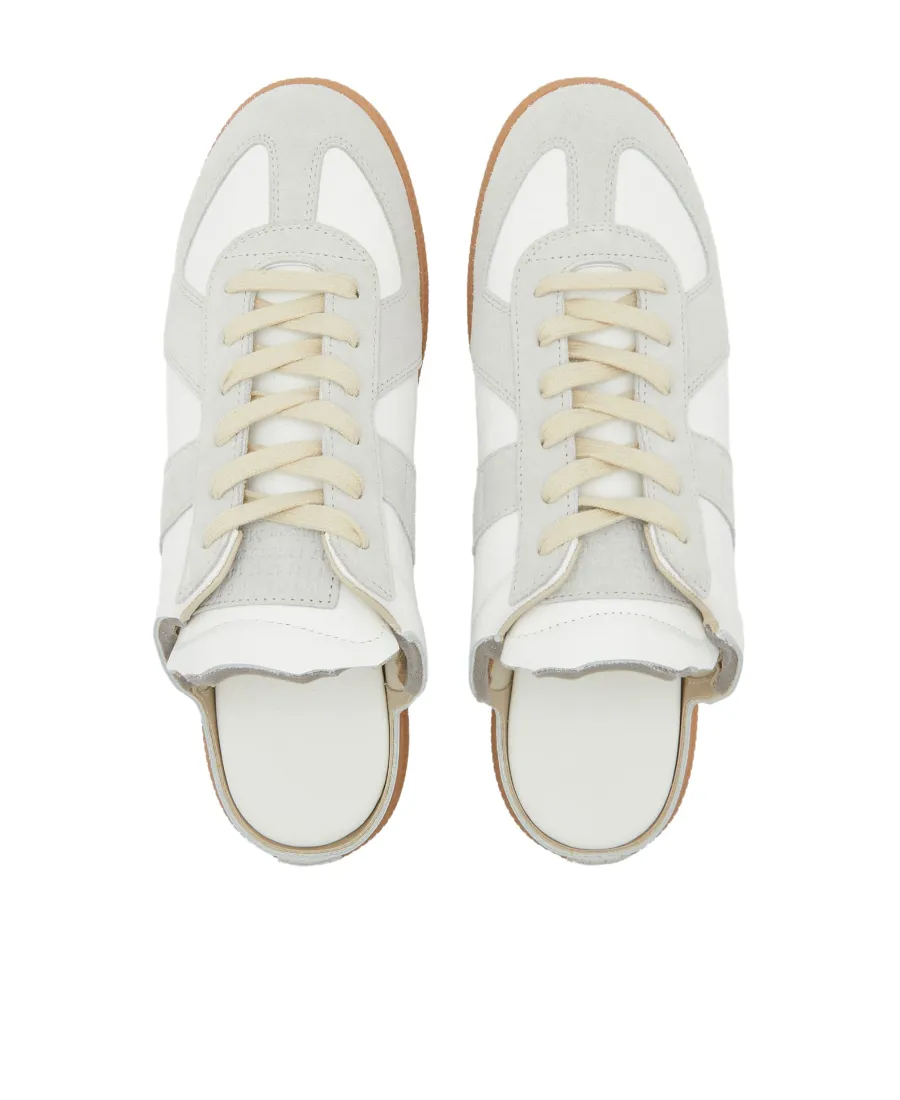 Lace-Up Panelled Slippers