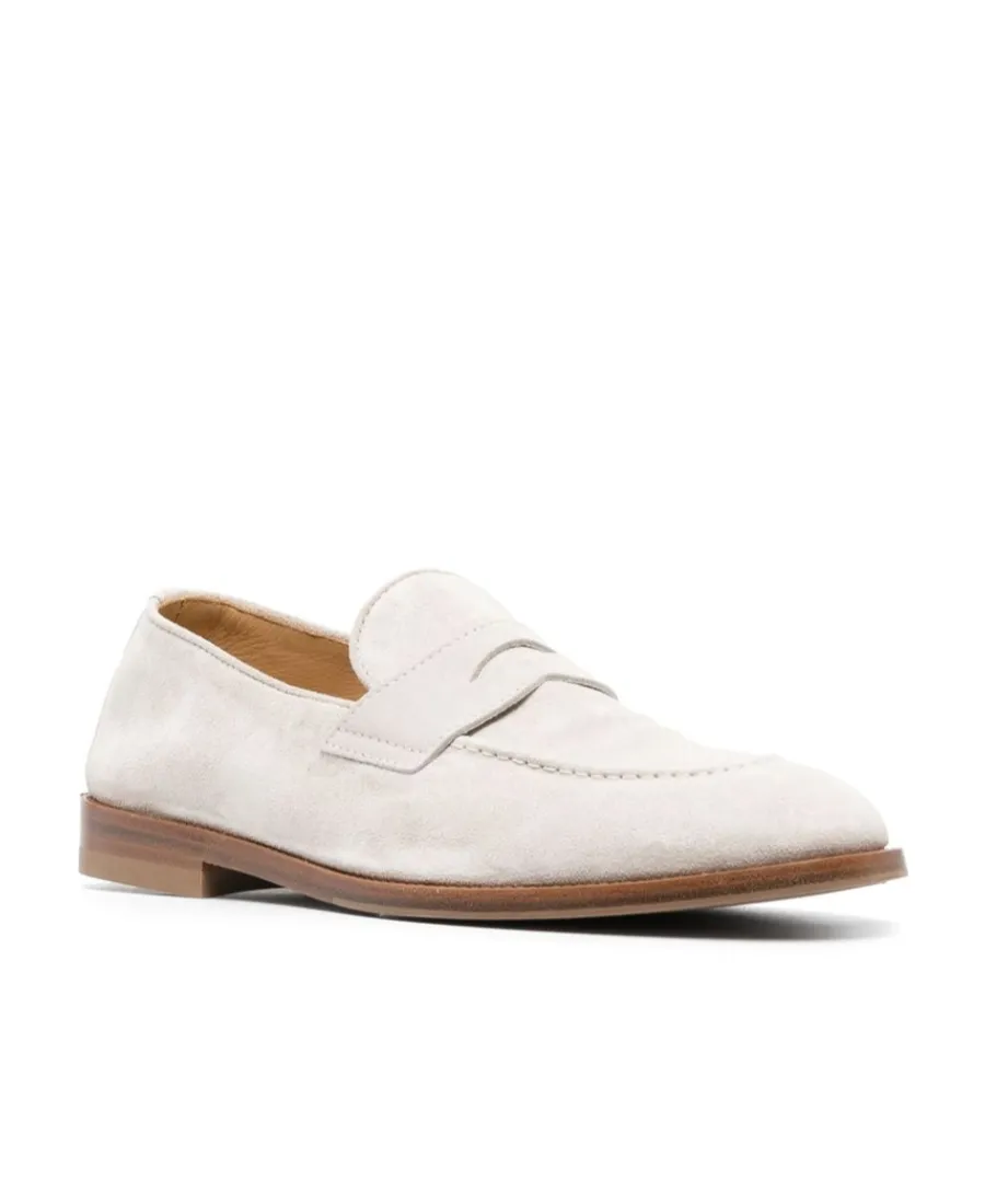 Suede Penny-Slot Loafers