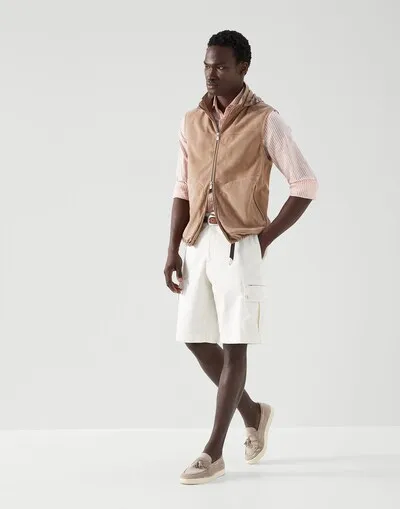 Stripe-Print Cutaway-Collar Shirt