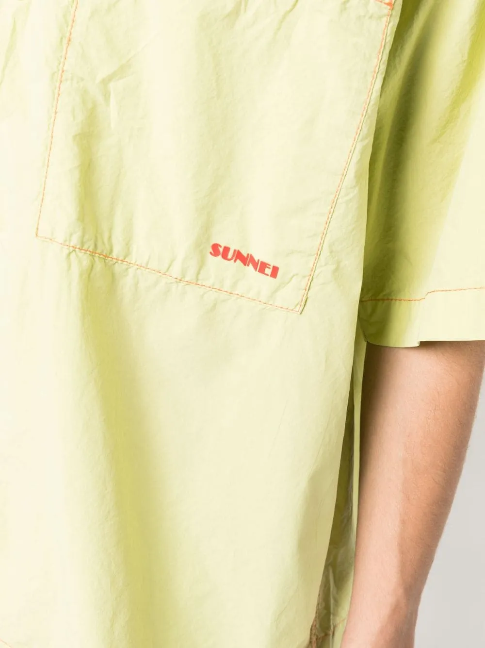 Logo-Print Crinkled Shirt