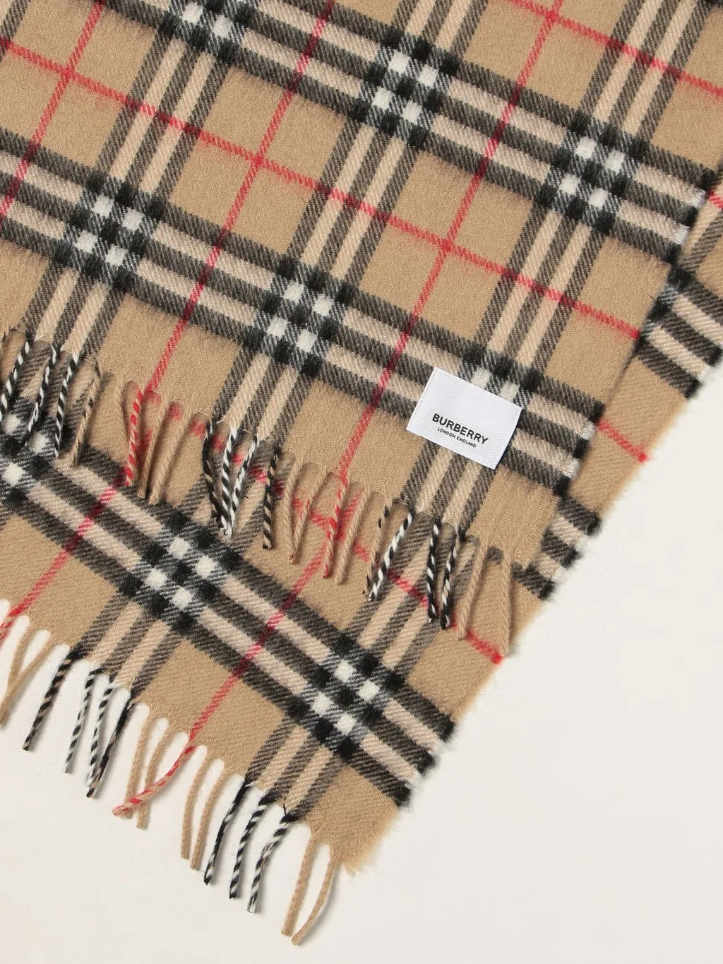 Burberry Kids Checked Fringed Blanket