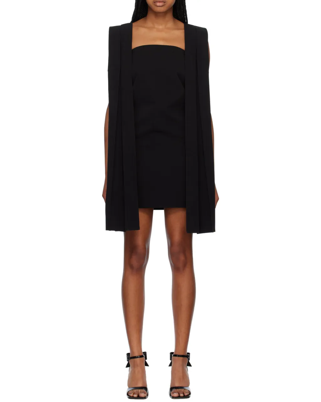 Pleat-Detail Sleeveless Minidress