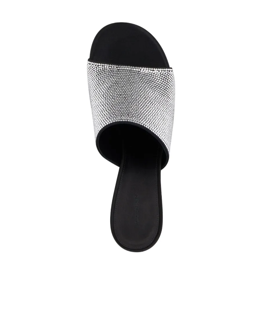 G Cube Mules In Satin With Strass