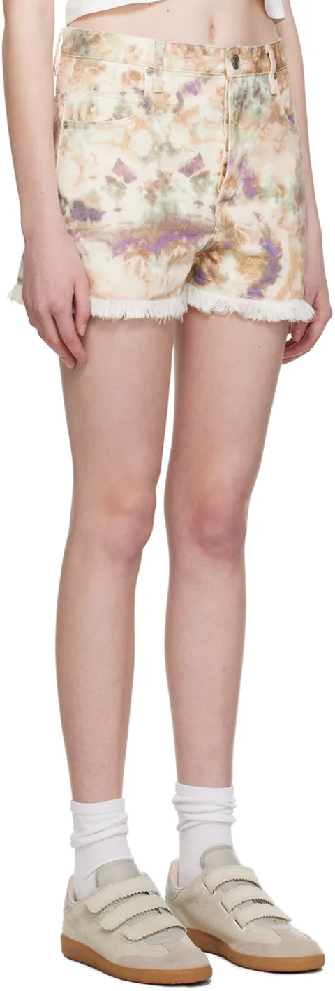 Tie-Dye-Pattern Shorts