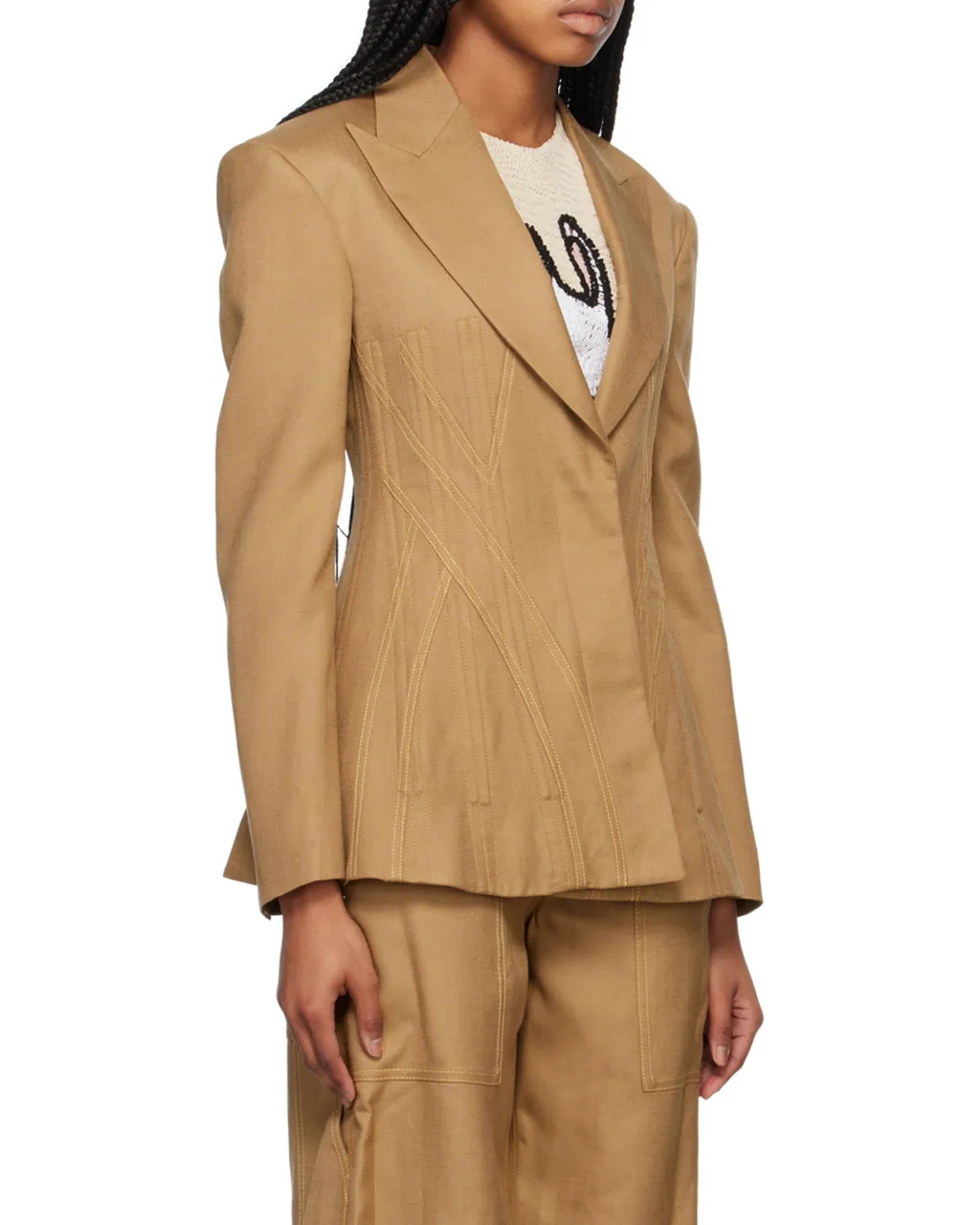 Corset Lapel Suit Jacket