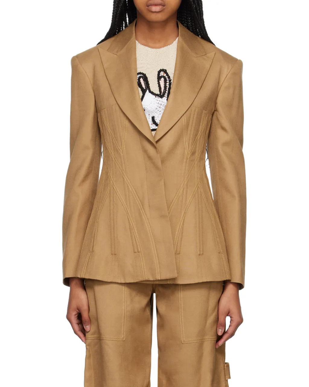 Corset Lapel Suit Jacket