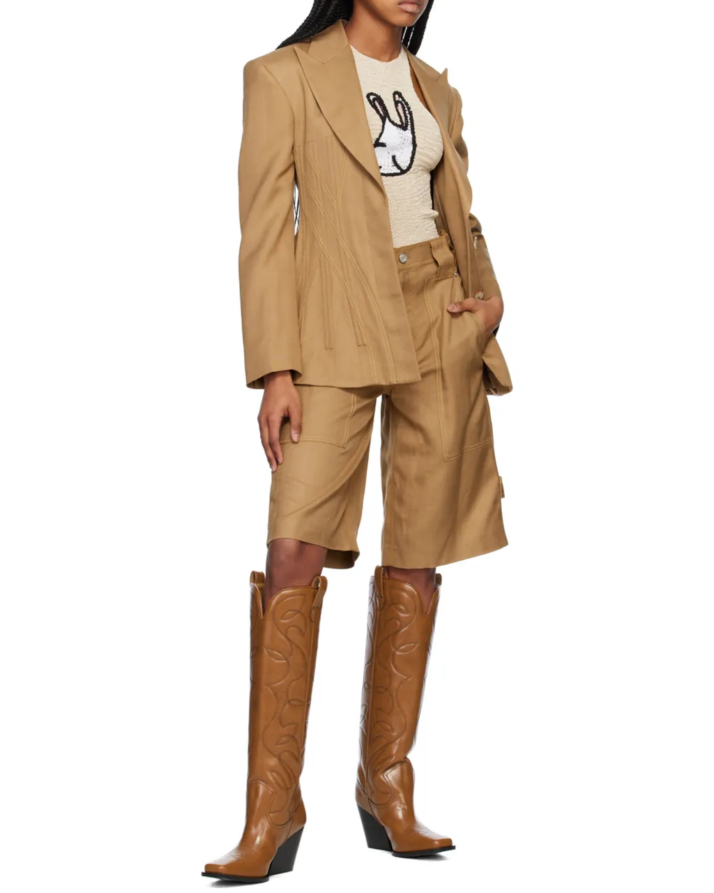 Corset Lapel Suit Jacket