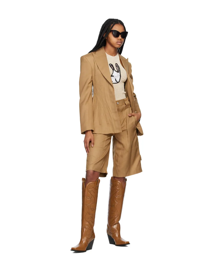 Corset Lapel Suit Jacket
