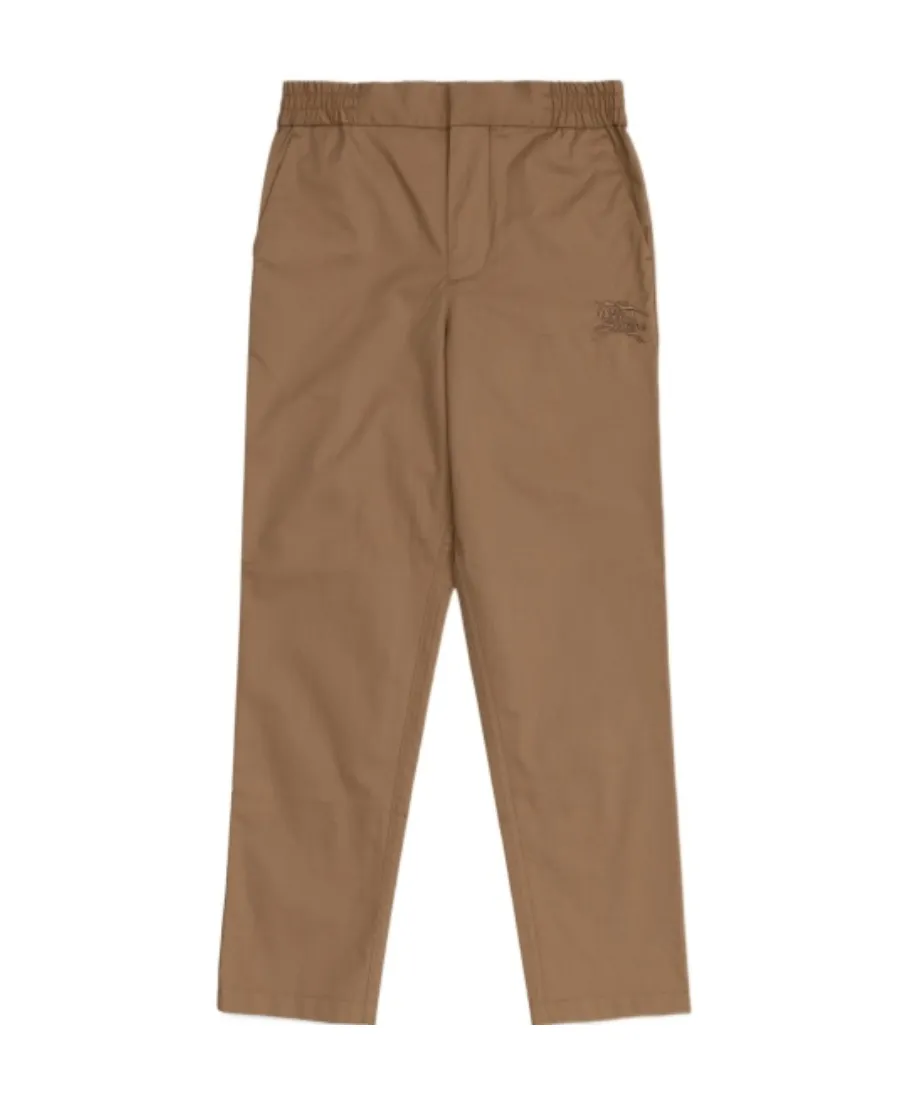 Burberry Kids Ekd Embroidered Straight Leg Pants