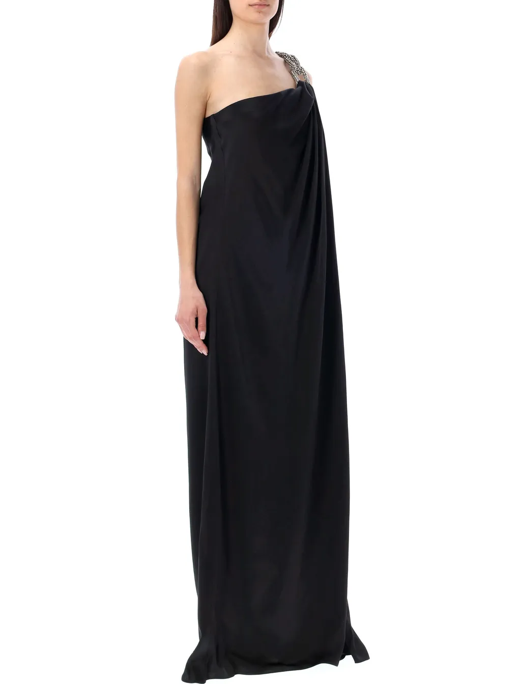 Stella Mccartney Chain Embellished One Shoulder Dress