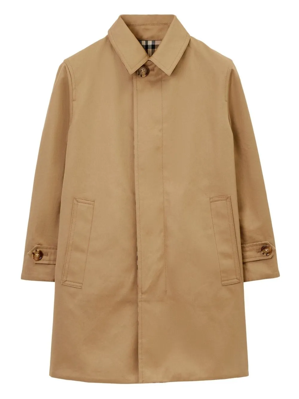 Burberry Kids Checked Single-Breasted Coat