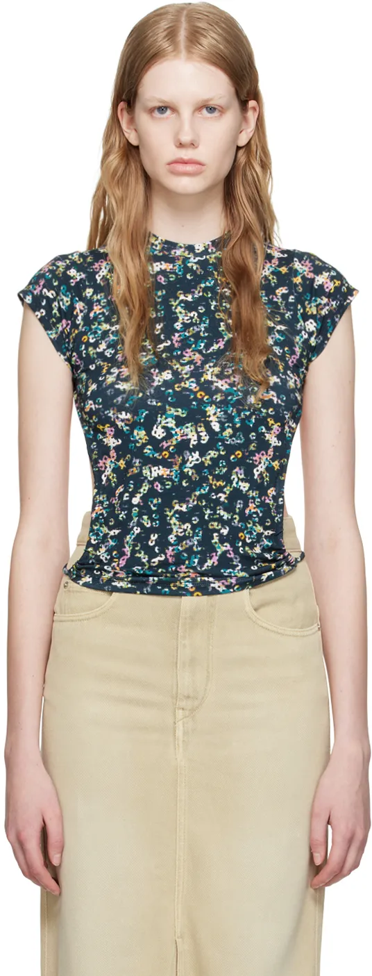Pattern Backless T-Shirt