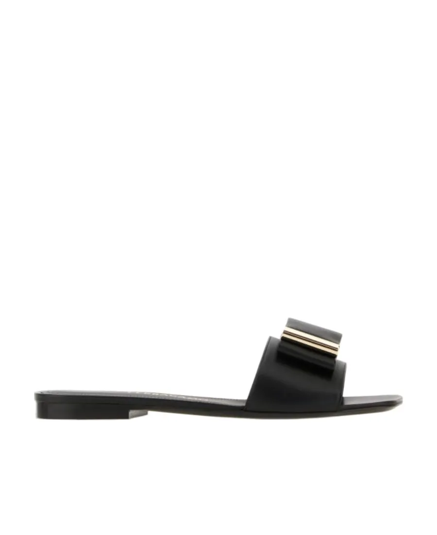 Salvatore Ferragamo Double-Bow Slider