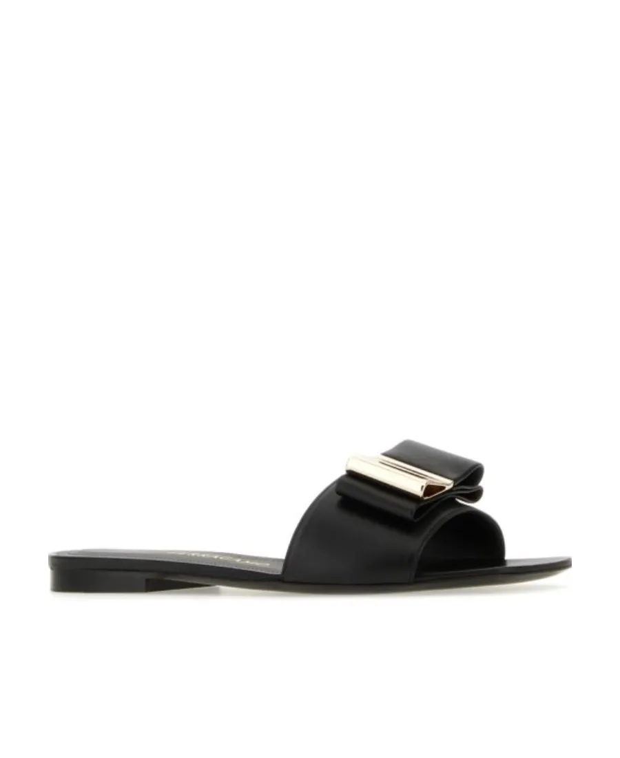 Salvatore Ferragamo Double-Bow Slider
