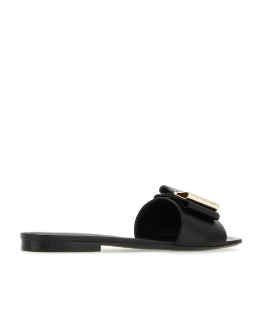 Salvatore Ferragamo Double-Bow Slider