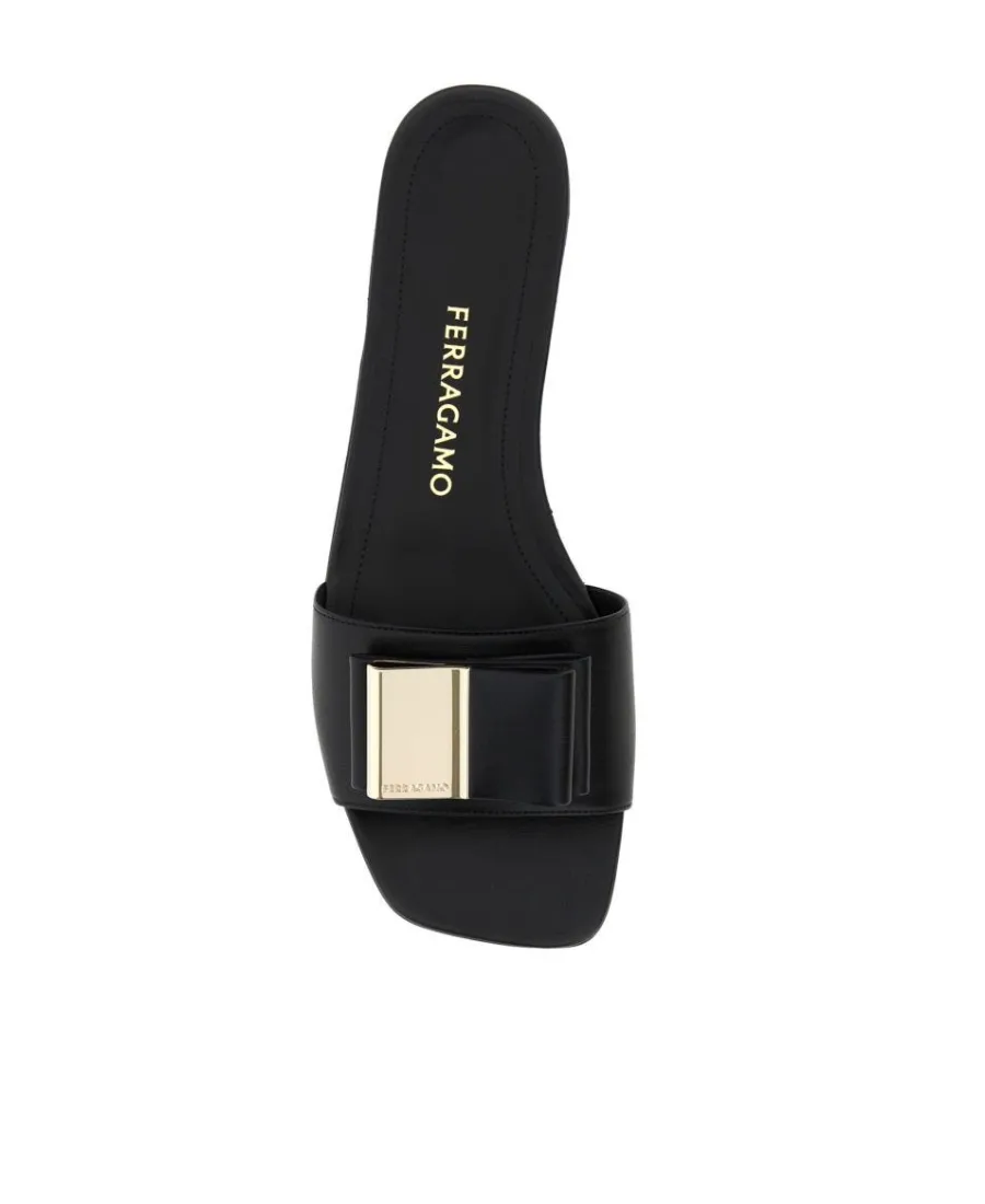 Salvatore Ferragamo Double-Bow Slider