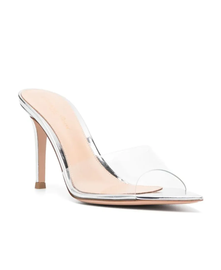 Elle Metal-Sensitive Pointed High-Heeled Sandals