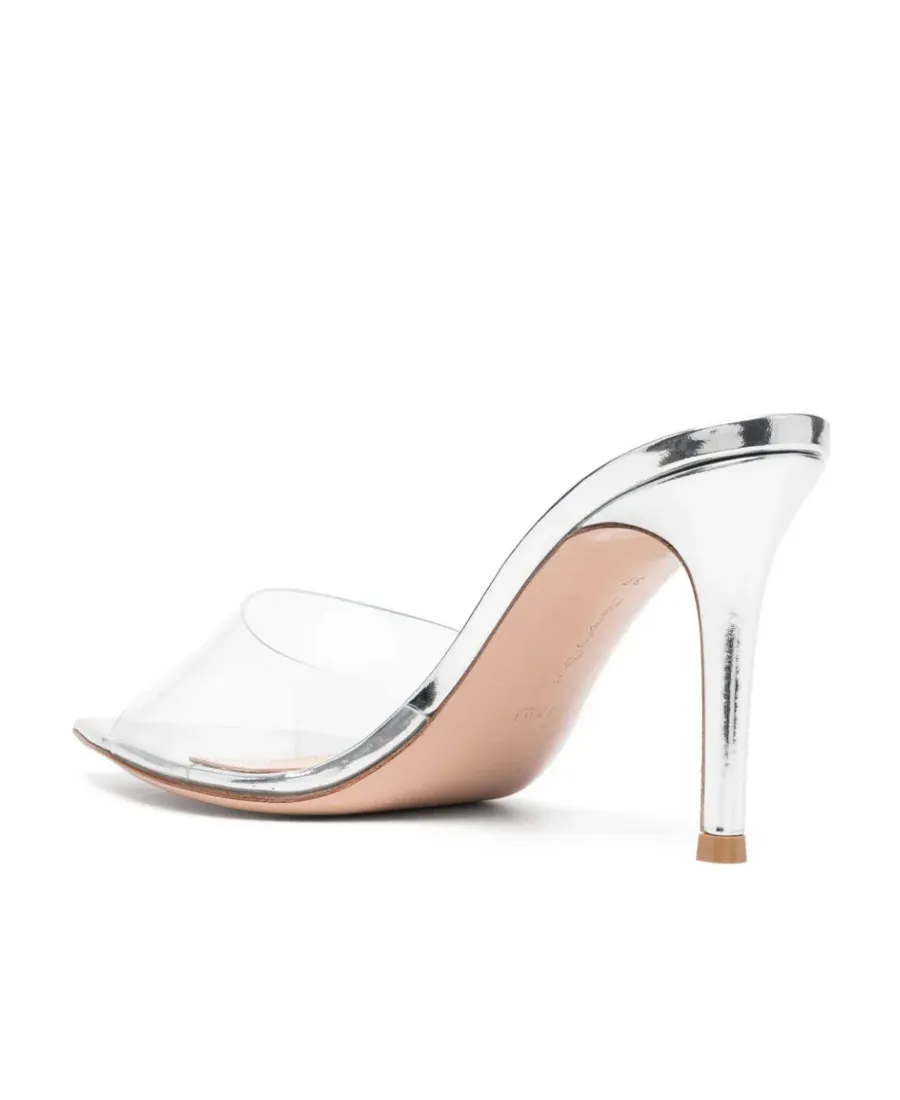 Elle Metal-Sensitive Pointed High-Heeled Sandals