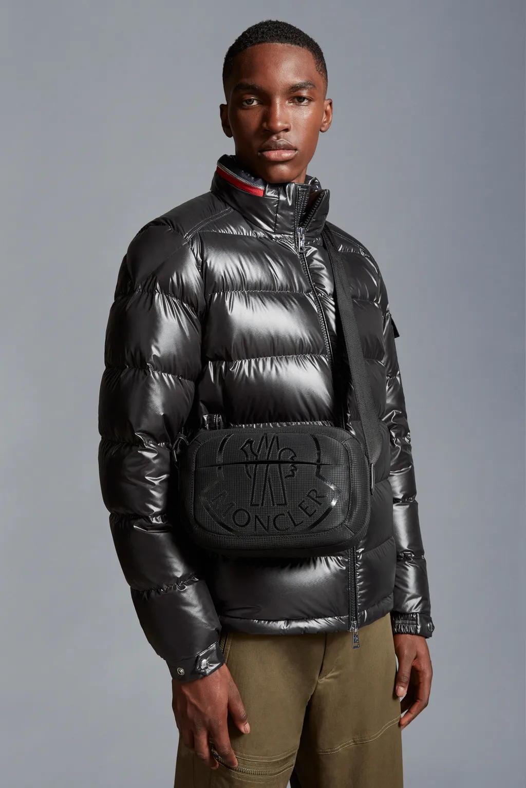 Moncler Logo Printed Zip-Up Camera Bag