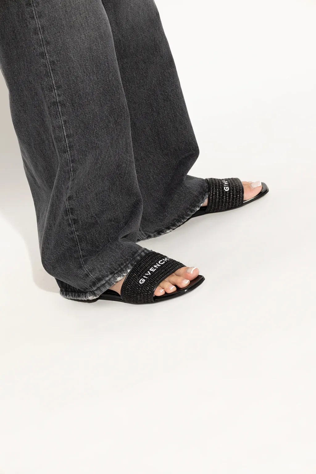 Givenchy 4G Open Toe Slip-On Slides