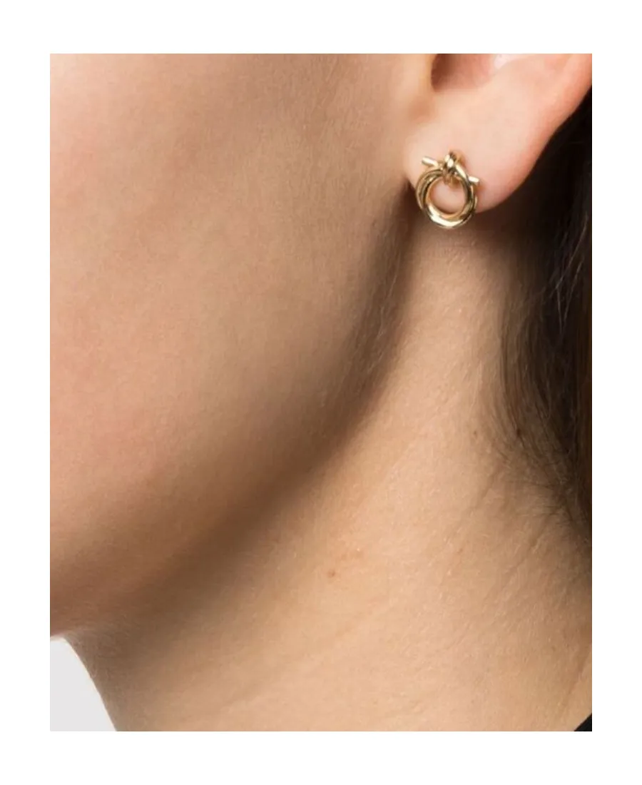 Salvatore Ferragamo Twisted Gancini Earrings