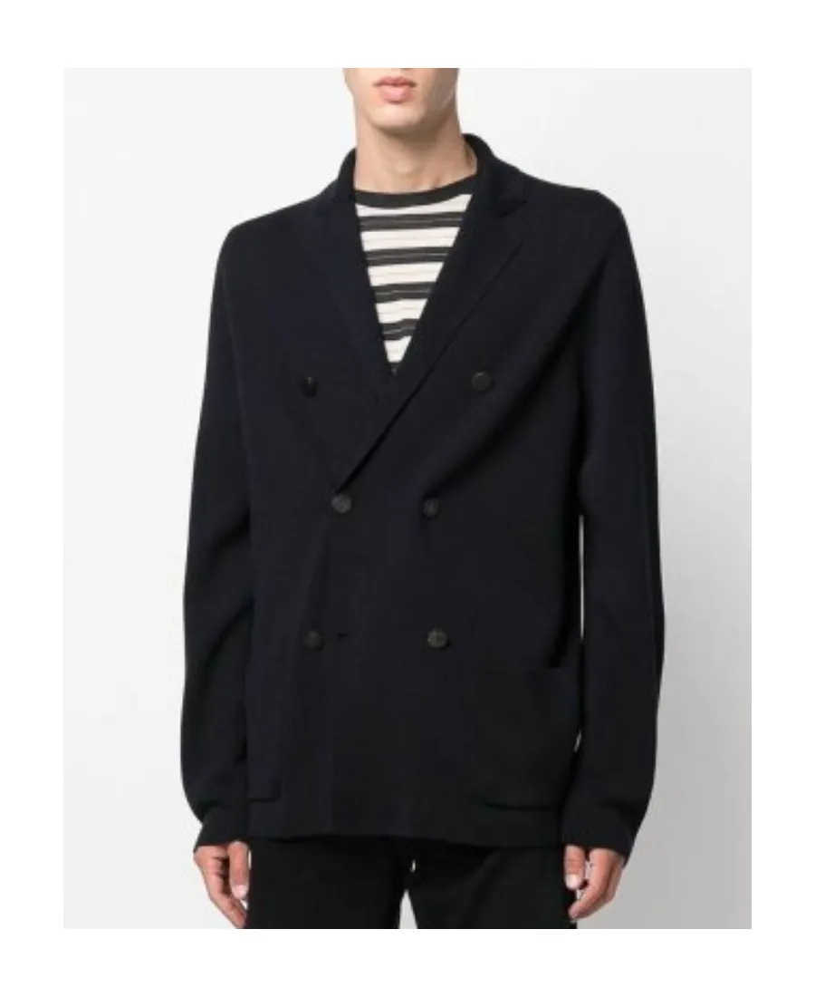 Double-Breasted Merino Wool Cardigan