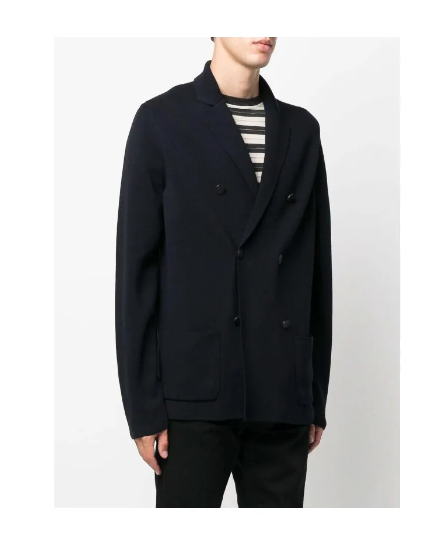 Double-Breasted Merino Wool Cardigan