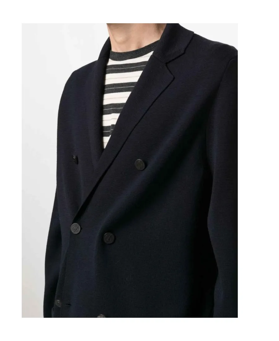 Double-Breasted Merino Wool Cardigan