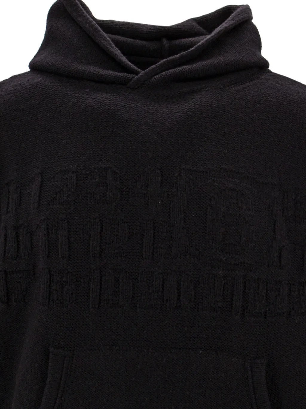 Mm6 Maison Margiela Logo Detailed Textured Hoodie