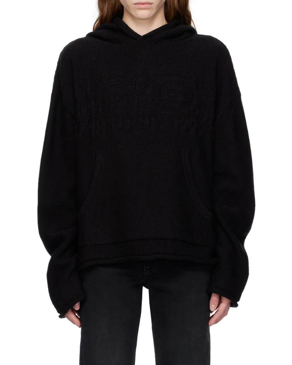 Mm6 Maison Margiela Logo Detailed Textured Hoodie