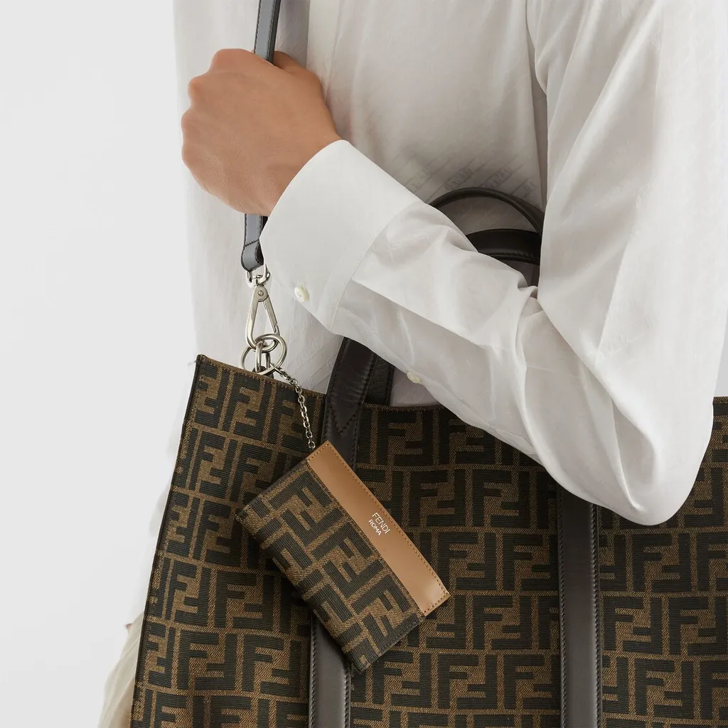 Brown Fabric Key Case