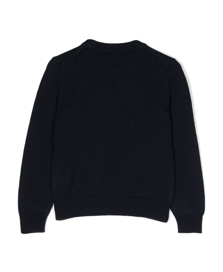 Versace Kids Medusa Head Motif Embroidered Crewneck Jumper