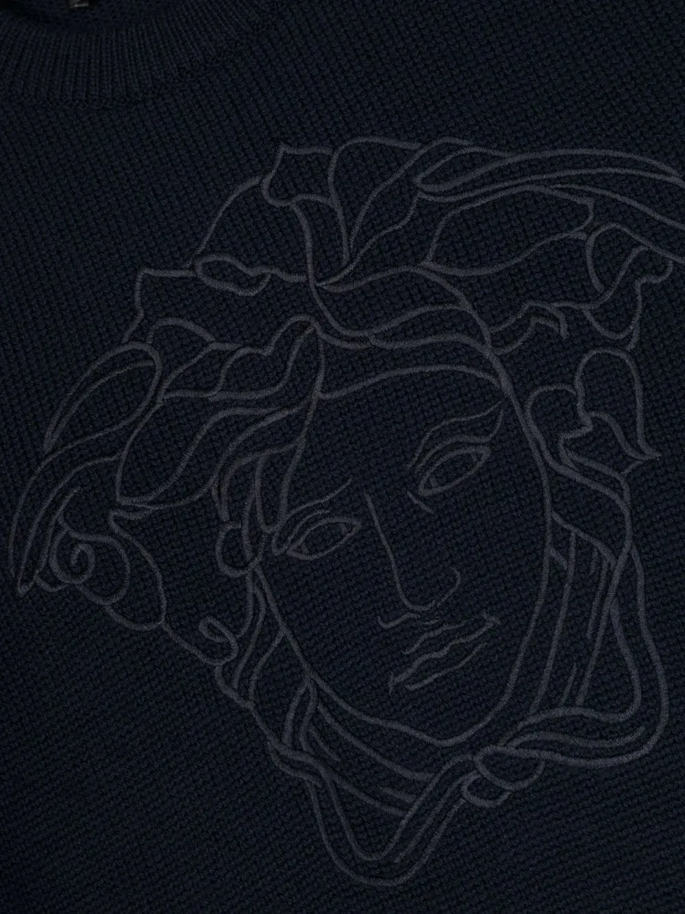 Versace Kids Medusa Head Motif Embroidered Crewneck Jumper