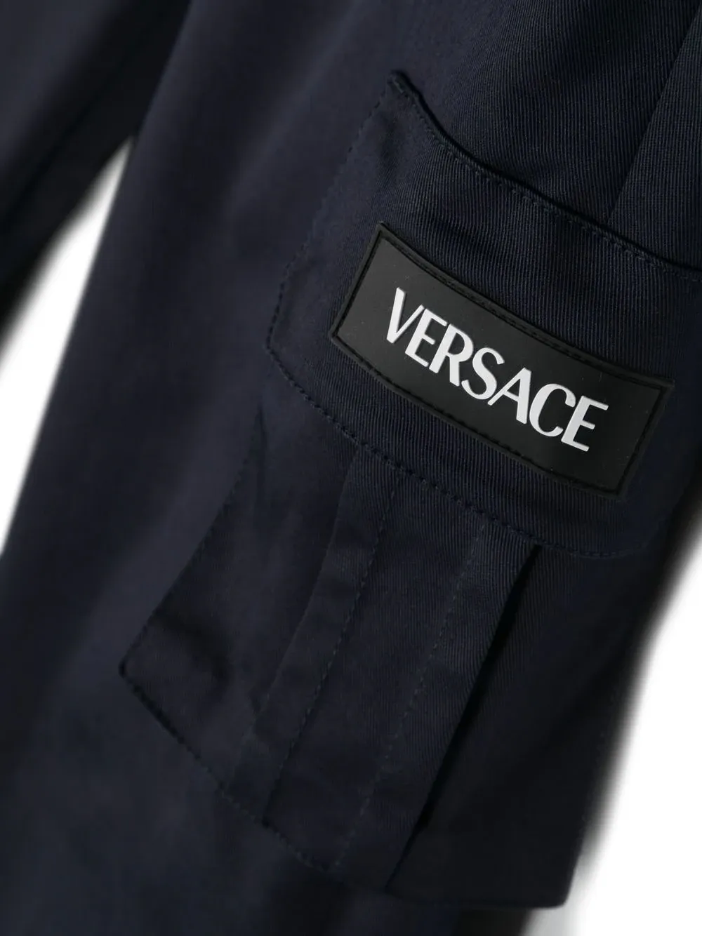 Versace Kids Greca Logo Patch Cargo Trousers