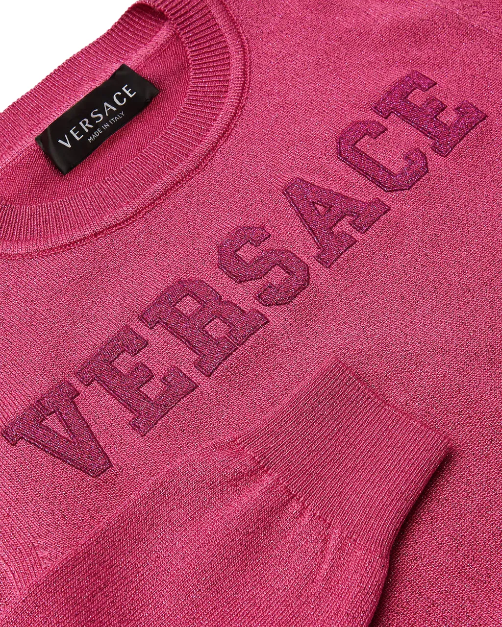Versace Kids Logo-Appliqué Long-Sleeved Crewneck Jumper
