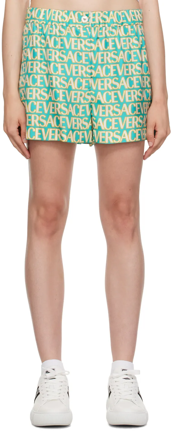 Versace Allover Logo-Printed Shorts