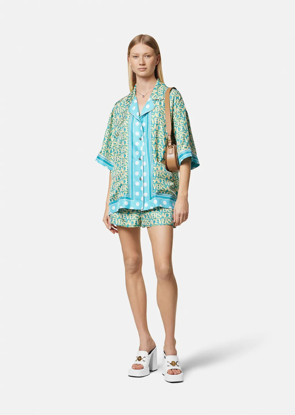 Versace Allover Logo-Printed Shorts