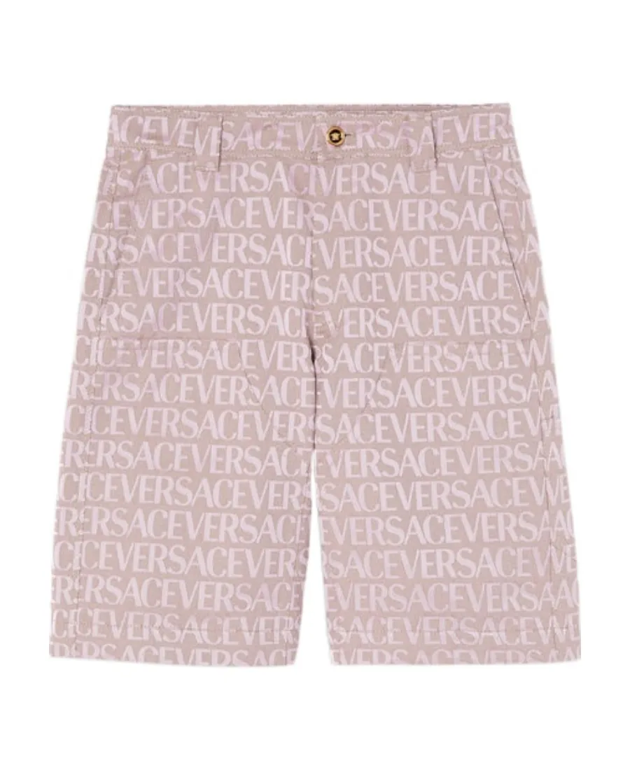 Versace Versace Allover-Jacquard High-Waist Bermuda Shorts