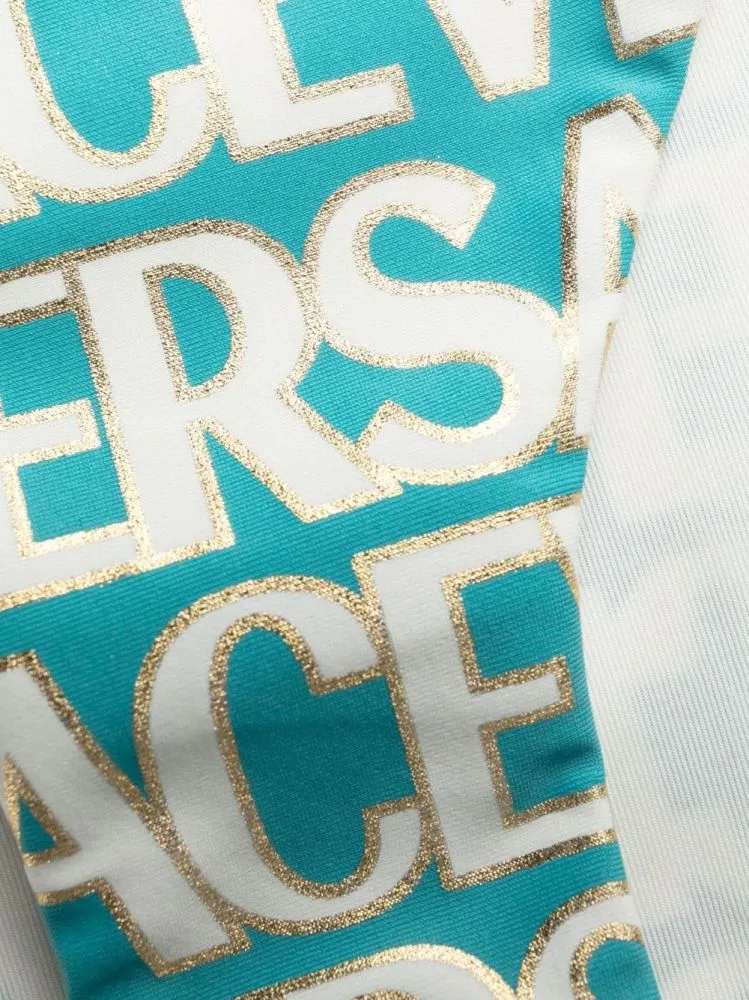 Versace Allover Logo-Printed Swimsuit Bottoms